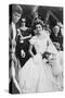 Jacqueline Bouvier Kennedy Emerging from St. Mary's Church on Her Wedding Day, September 12, 1953-null-Stretched Canvas