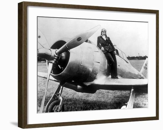 Jacqueline Cochran Was an American Woman Pilot with the US Entry into the War-null-Framed Photo