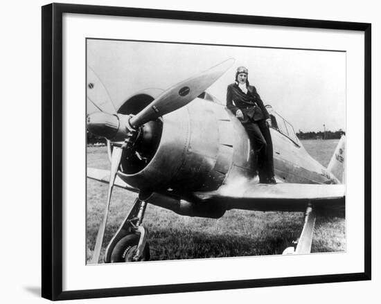 Jacqueline Cochran Was an American Woman Pilot with the US Entry into the War-null-Framed Photo