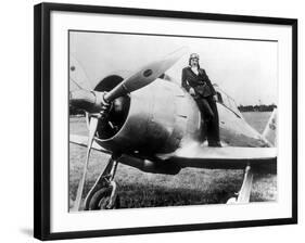 Jacqueline Cochran Was an American Woman Pilot with the US Entry into the War-null-Framed Photo