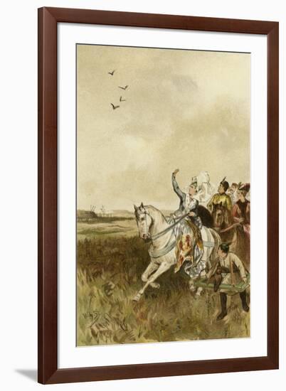 Jacqueline, Countess of Hainaut Hunting with Falcons-Willem II Steelink-Framed Giclee Print