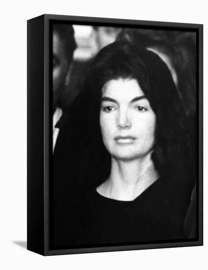 Jacqueline Kennedy at Ceremonies for Assassinated Husband, Pres John Kennedy, Nov 24, 1963-null-Framed Stretched Canvas