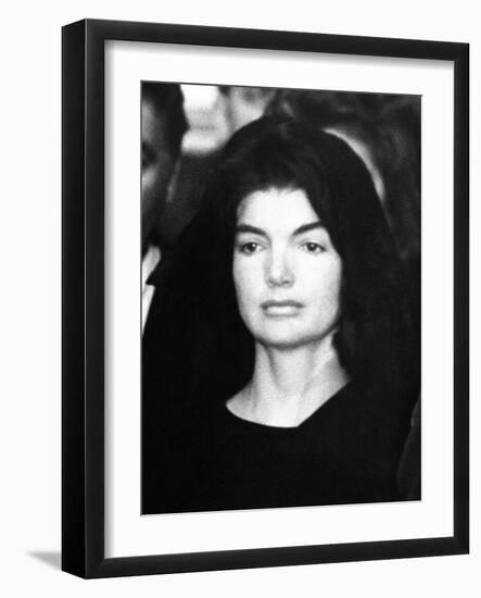 Jacqueline Kennedy at Ceremonies for Assassinated Husband, Pres John Kennedy, Nov 24, 1963-null-Framed Photo