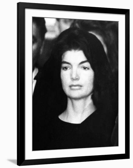 Jacqueline Kennedy at Ceremonies for Assassinated Husband, Pres John Kennedy, Nov 24, 1963-null-Framed Photo