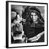 Jacqueline Kennedy at President John Kennedy's Funeral-null-Framed Photo