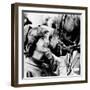 Jacqueline Kennedy Beams at One of the Famed Horses of the Canadian Royal Mounted Police-null-Framed Photo