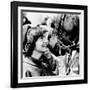 Jacqueline Kennedy Beams at One of the Famed Horses of the Canadian Royal Mounted Police-null-Framed Photo