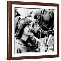 Jacqueline Kennedy Beams at One of the Famed Horses of the Canadian Royal Mounted Police-null-Framed Photo