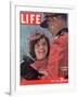 Jacqueline Kennedy Chatting with Canadian Mounted Policeman During Visit with JFK, May 26, 1961-Leonard Mccombe-Framed Photographic Print