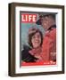 Jacqueline Kennedy Chatting with Canadian Mounted Policeman During Visit with JFK, May 26, 1961-Leonard Mccombe-Framed Photographic Print