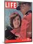 Jacqueline Kennedy Chatting with Canadian Mounted Policeman During Visit with JFK, May 26, 1961-Leonard Mccombe-Mounted Photographic Print