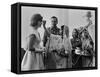 Jacqueline Kennedy Having a 'Bindi' Placed on Her Forehead at Jaipur, India-null-Framed Stretched Canvas