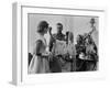 Jacqueline Kennedy Having a 'Bindi' Placed on Her Forehead at Jaipur, India-null-Framed Photo