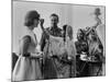 Jacqueline Kennedy Having a 'Bindi' Placed on Her Forehead at Jaipur, India-null-Mounted Photo