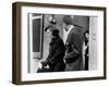 Jacqueline Kennedy, in Doorway of Her Temporary Georgetown Home after Leaving the White House-null-Framed Photo