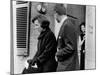 Jacqueline Kennedy, in Doorway of Her Temporary Georgetown Home after Leaving the White House-null-Mounted Photo