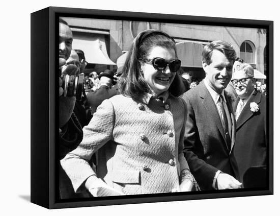 Jacqueline Kennedy in St Patrick's Day Parade-null-Framed Stretched Canvas