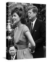 Jacqueline Kennedy, John F. Kennedy, on the White House Lawn, May 28, 1962-null-Stretched Canvas