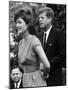 Jacqueline Kennedy, John F. Kennedy, on the White House Lawn, May 28, 1962-null-Mounted Photo