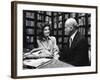 Jacqueline Kennedy Onassis and Boss Thomas H. Guinzburg at Viking Press-Alfred Eisenstaedt-Framed Premium Photographic Print