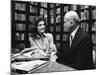 Jacqueline Kennedy Onassis and Boss Thomas H. Guinzburg at Viking Press-Alfred Eisenstaedt-Mounted Premium Photographic Print
