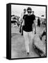 Jacqueline Kennedy Onassis on Vacation in Capri, Italy-null-Framed Stretched Canvas