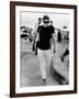 Jacqueline Kennedy Onassis on Vacation in Capri, Italy-null-Framed Photo