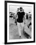 Jacqueline Kennedy Onassis on Vacation in Capri, Italy-null-Framed Photo