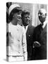 Jacqueline Kennedy, President John F. Kennedy and French President Charles De Gaulle, 1963-null-Stretched Canvas