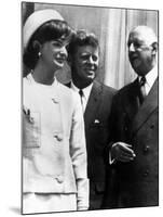 Jacqueline Kennedy, President John F. Kennedy and French President Charles De Gaulle, 1963-null-Mounted Photo