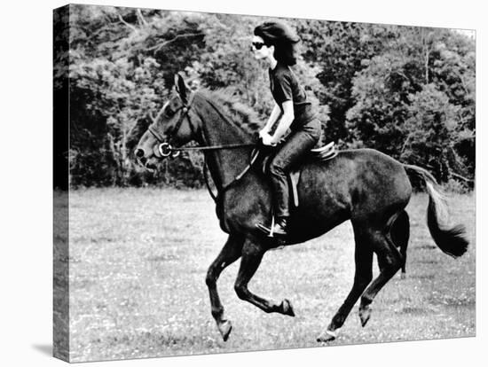 Jacqueline Kennedy, Riding a Horse in Waterford, Ireland, Jun 16, 1967-null-Stretched Canvas