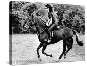 Jacqueline Kennedy, Riding a Horse in Waterford, Ireland, Jun 16, 1967-null-Stretched Canvas