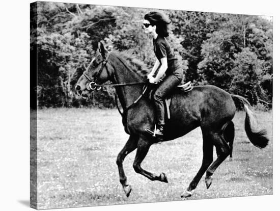 Jacqueline Kennedy, Riding a Horse in Waterford, Ireland, Jun 16, 1967-null-Stretched Canvas