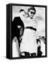 Jacqueline Kennedy, Wearing a White Coat Dress with a Short Skirt-null-Framed Stretched Canvas