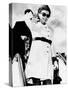 Jacqueline Kennedy, Wearing a White Coat Dress with a Short Skirt-null-Stretched Canvas