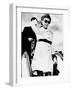 Jacqueline Kennedy, Wearing a White Coat Dress with a Short Skirt-null-Framed Photo