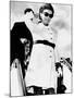 Jacqueline Kennedy, Wearing a White Coat Dress with a Short Skirt-null-Mounted Photo