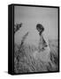 Jacqueline Kennedy, Wife of Dem. Pres. Candidate, Taking Walk Along Beach on Election Day-Paul Schutzer-Framed Stretched Canvas