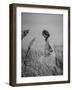 Jacqueline Kennedy, Wife of Dem. Pres. Candidate, Taking Walk Along Beach on Election Day-Paul Schutzer-Framed Photographic Print