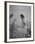 Jacqueline Kennedy, Wife of Dem. Pres. Candidate, Taking Walk Along Beach on Election Day-Paul Schutzer-Framed Photographic Print