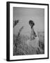 Jacqueline Kennedy, Wife of Dem. Pres. Candidate, Taking Walk Along Beach on Election Day-Paul Schutzer-Framed Photographic Print