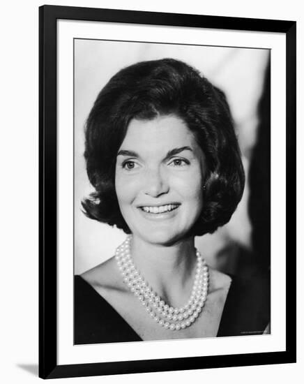 Jacqueline Kennedy, Wife of Sen./Pres. Candidate John Kennedy During His Campaign Tour of TN-Walter Sanders-Framed Photographic Print