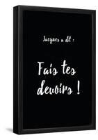 Jacques A Dit Devoirs Oui-null-Framed Poster