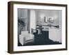 Jacques Adnet - Bar corner of a dining-room. The furniture is in polished black pearwood-A. Salaun-Framed Photographic Print