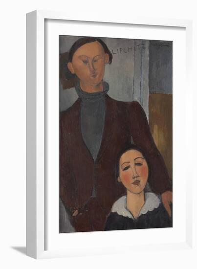 Jacques and Berthe Lipchitz, 1916-Amedeo Modigliani-Framed Giclee Print