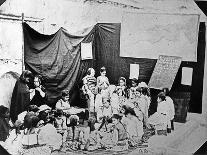 Girls' School in Algiers, C.1860 (B/W Photo)-Jacques Antoine Moulin-Laminated Premium Giclee Print