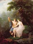 Bacchus and Ariadne-Jacques Antoine Vallin-Framed Stretched Canvas