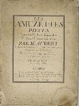 Les Amuzettes, pièces pour les vielles, muzettes, violons, flûtes et hautbois.... : page de titre-Jacques Aubert-Stretched Canvas