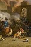 Prise du palais des Tuileries, cour du Carrousel, 10 août 1792-Jacques Bertaux-Framed Stretched Canvas