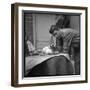 Jacques Brel Cuddling His Cat, September 1959-Marcel Begoin-Framed Photographic Print